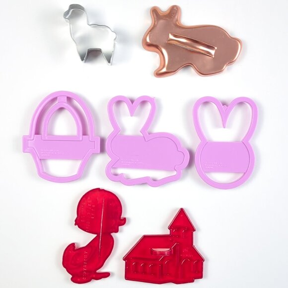 Easter Cookie Cutters VTG 1990s Wilton 1950s Loew's HRM Assorted Mixed Lot of 7 - Picture 1 of 15